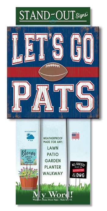 78961 LET'S GO PATS - STAND-OUT SQUARE